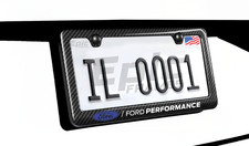 Blue-ford Performance Carbon Fiber License Plate Frame Cover