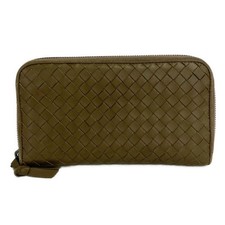 BOTTEGA VENETA Intrecciato - Dark Brown Leather B     Long Wallet