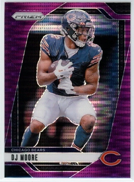 DJ Moore 2024 Panini Prizm #48 Chicago Bears Purple Pulsar