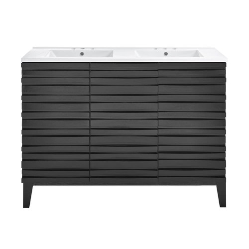 Swiss Madison SM-BV557D-3 Cascade 48" - Black Oak / White