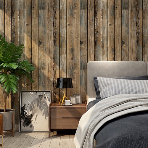 6m Wood Effect Vinyl Wrap Wallpaper Peel and Stick Panel Wall Paper Sticky Back - Picture 2 of 12