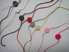 100 Plastic Round double plug Hang Tags String Snap Lock Pin Fastener Hook Ties