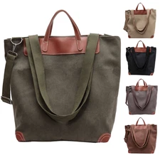 US Women's Large Canvas Tote Bag Adjustable Single Shoulder bag Casual Handbag