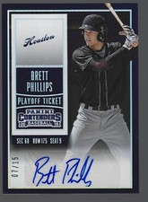 2015 Panini Contenders Prospect Ticket Autographs Playoff #3 Brett Phillips 7/15