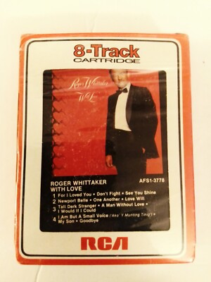 8 Track Audio Cassette Cartridge Roger Whittaker With Love 1980 Vintage NOS 