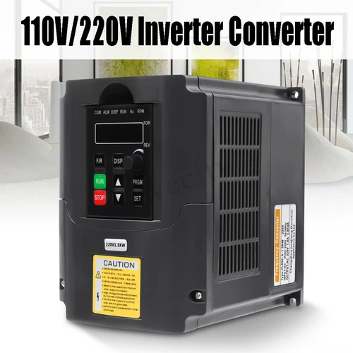 110V/220V 1500W 1.5KW VFD AVR Inverter Converter Variable Frequency - Picture 1 of 6