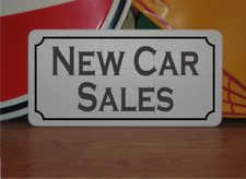 New Car Sales Metal Sign
