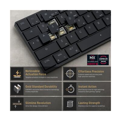 AIRONE Mechanical Keyboard, 65% Layout, Cherry MX ULP Switch, RGB