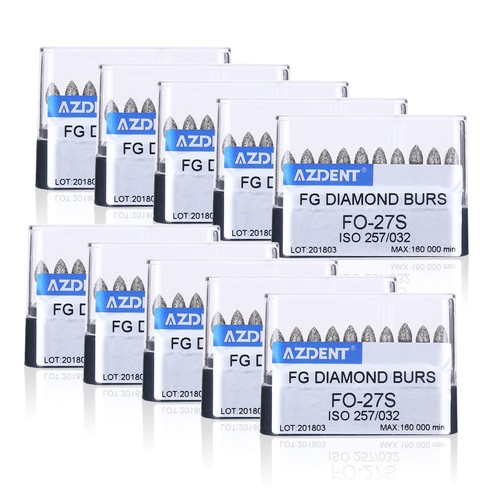 100pcs AZDENT Dental FG Super Coarse Diamond Burs for Fast High Speed Handpiece - Picture 18 of 45