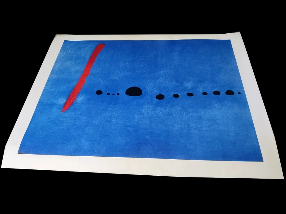 JOAN MIRO THE BIG BLUES SURREALISM ART GICLEE PRINT FINE CANVAS - Image 2 of 4