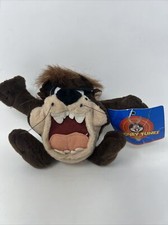 Vtg Looney Tunes Taz Devil 5" Plush Key Chain Clip Coin Purse 90s Y2K W/Tags