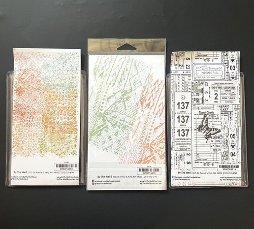 3 - By The Well 4 God Acrylic Stamp Set Vintage Collage Fabric Cable Collage NEW - Picture 2 of 9