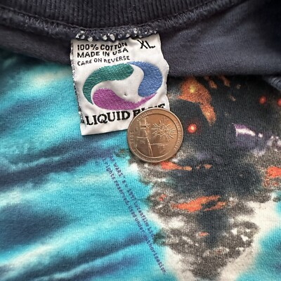 Vintage 1997 Liquid Blue Star Wars Tie Dye T-Shirt XL Hildebrandt