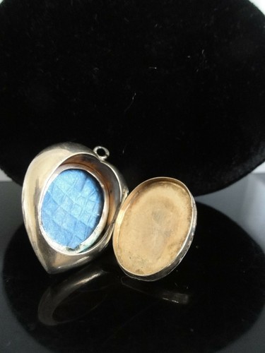 Victorian FAB Large Ornate Puffy Heart Rolled Gold Photo Hair Locket Pendant 3D - Picture 6 of 12