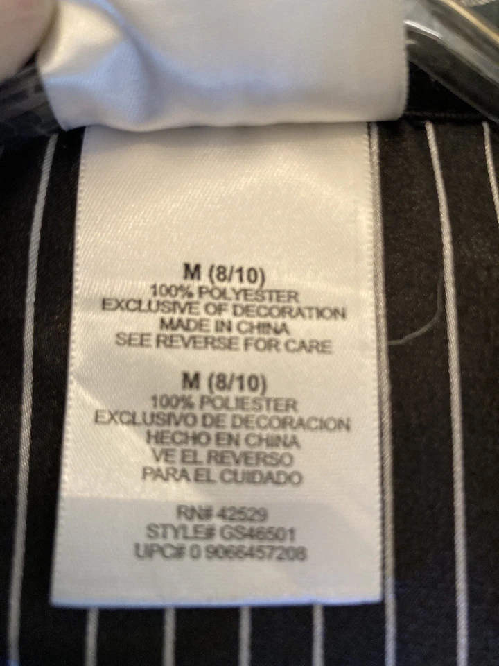 Conjunto de ropa de dormir satinada George-negro/blanco prendedor a rayas talla M (8/10) Foto 3 de 4