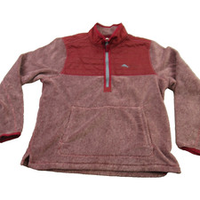 Tommy Bahama Sweater Womens Medium Long Sleeve 1/4 Zip Outdoors Pullover Red