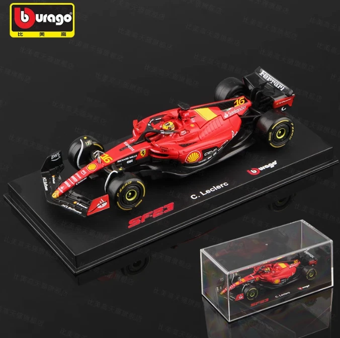 Bburago 1:43 F1 Formula SF24 SF23 Monza Ferrari Car Carlos Sainz Charles Leclerc - Image 2 of 4