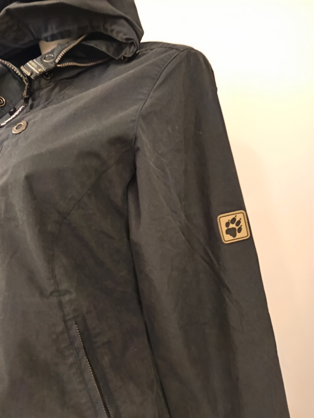 Jack Wolfskin Outdoor Hooded Jacket Size 40 M Top Black Summer Transition image 3