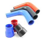 90 Degree Reducing Elbow Silicone Hose Pipe Reducer Straight Black Red & Blue