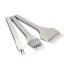  wamami 3PCS Leather Craft Diamond Hole Punche Stitching Prong Punch Tools
