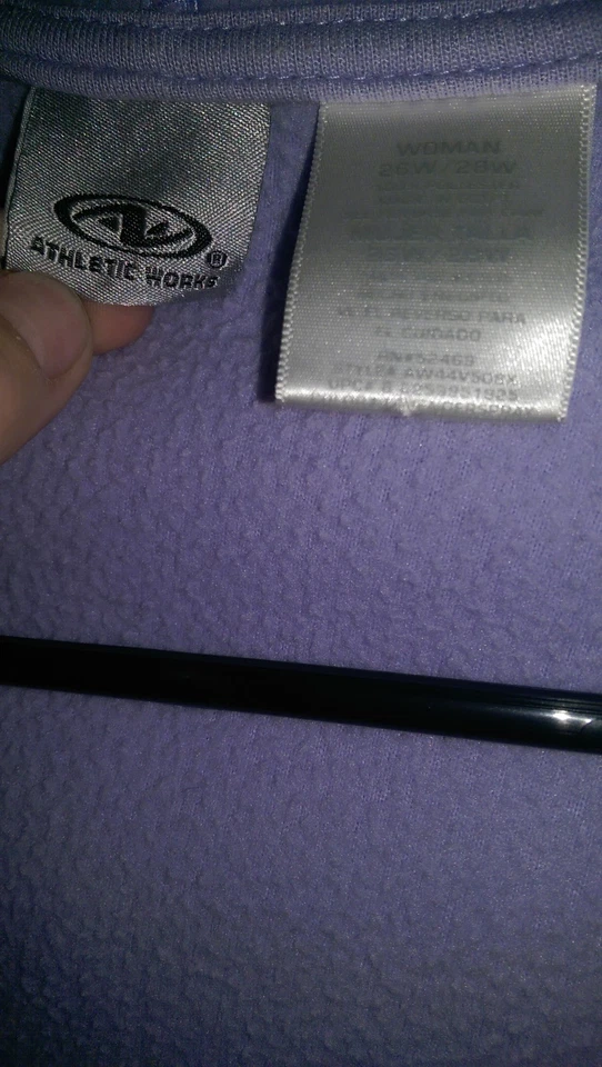 Athletic Works Womens Jacket Coat Size 26W/28W Purple Fleece - Image 2 of 3