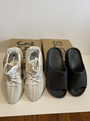  YEEZY Slide セット Adidas Yeezy Slide Onyx HQ6448 Size: 11 M & Boost 350 V2 Bone