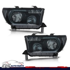 Fit For 2007-2013 Toyota Tundra 2008-2017 Sequoia Smokedblack Headlights