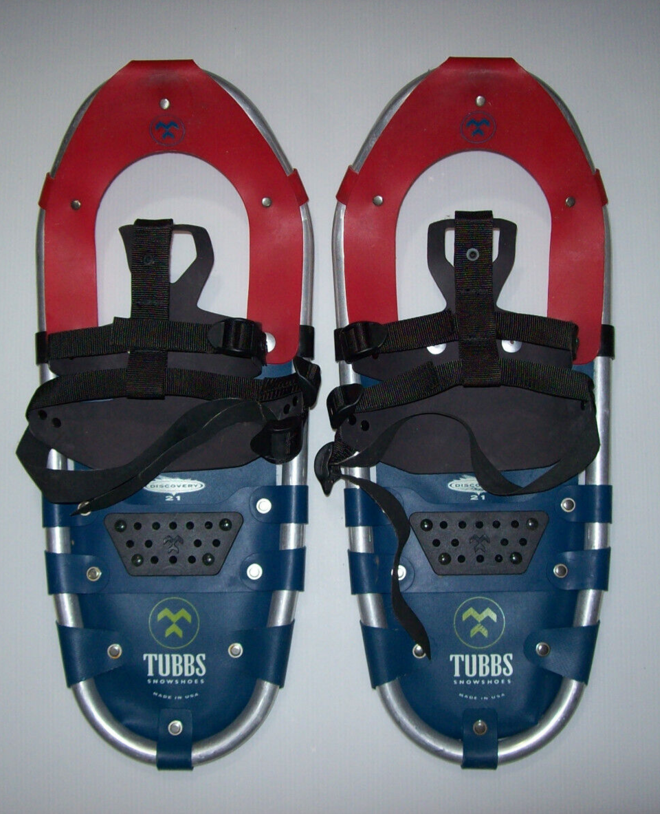 TUBBS Snowshoes Discovery 21 Snow Shoes, USA Made, Red Blue Aluminum eBay