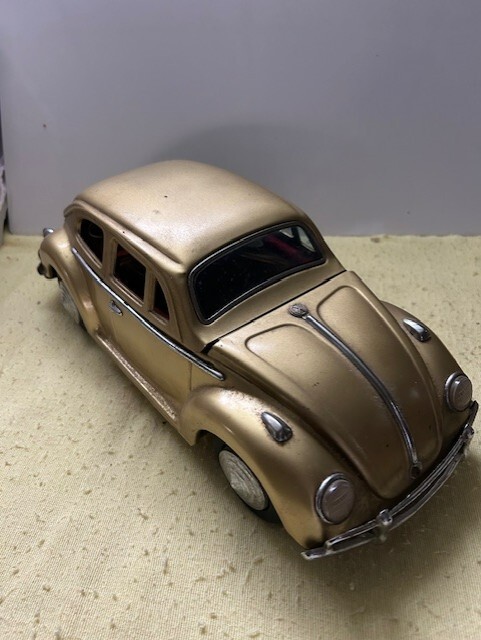 Vintage Rare Gold VW Volkswagen Beetle Bug Music Box Scotch