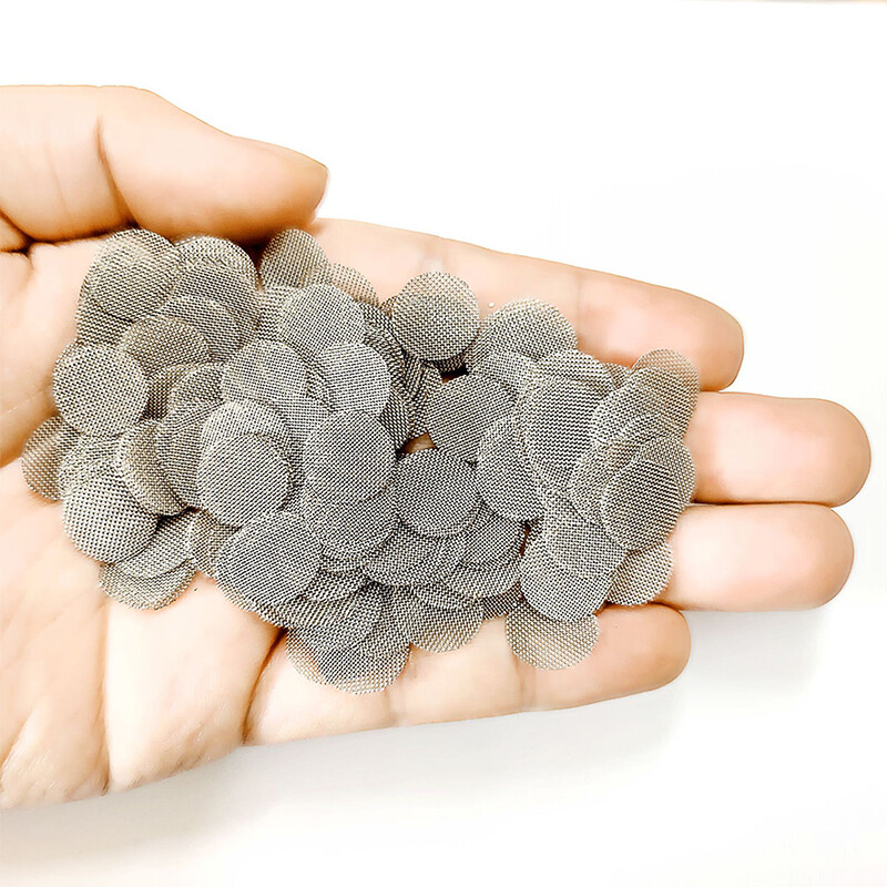 100Pcs Stainless Steel Silver Screens Filters Pipe Screens Smoking Pipe