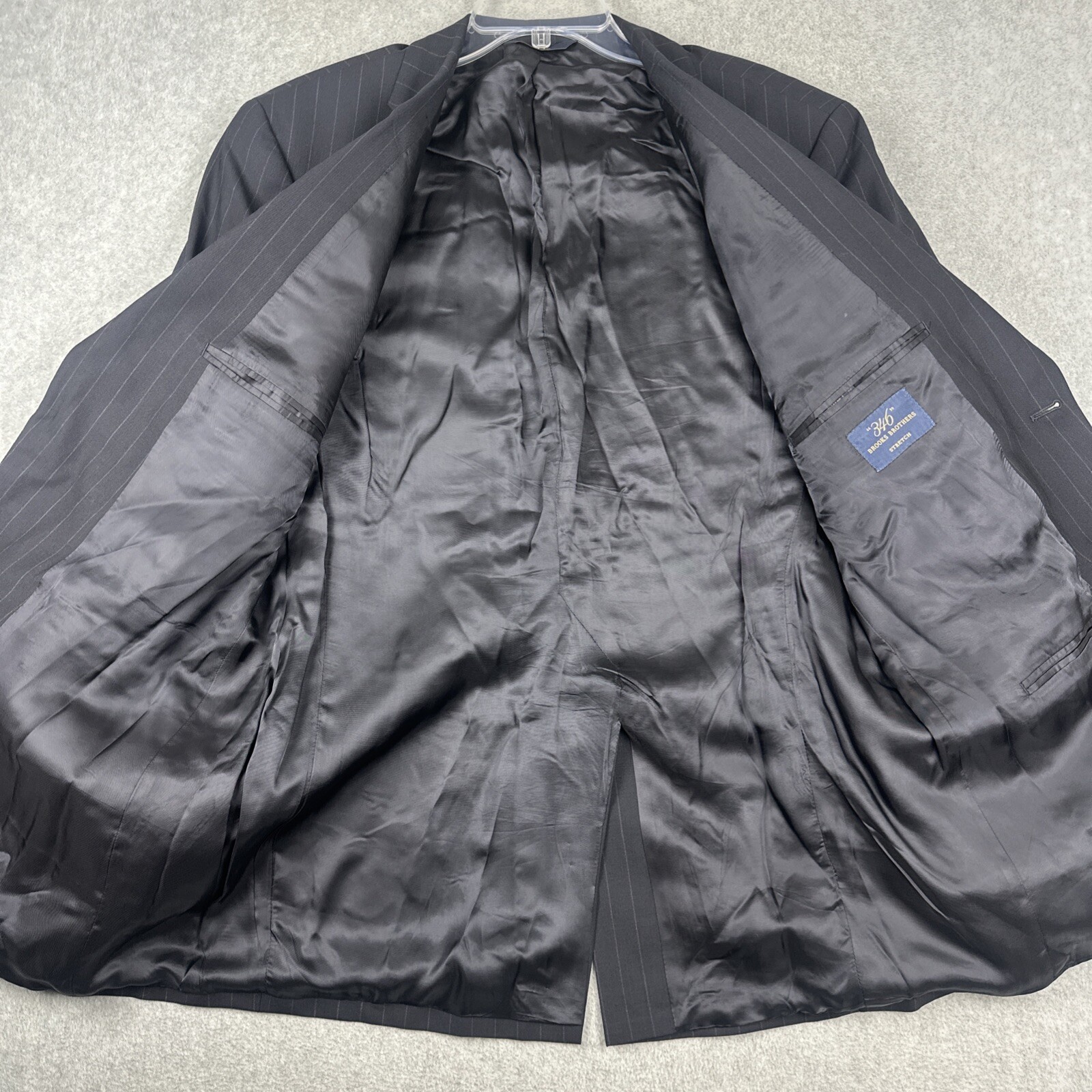 Brooks Brothers Blazer 44L Sports Coat Suit Jacket Stretch Blue Pinstripe 346 thumbnail 3