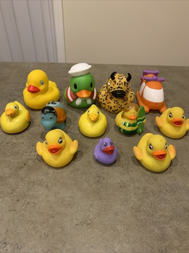 Rubber Ducks Duckies And Other Bath Toys Lot of 12
