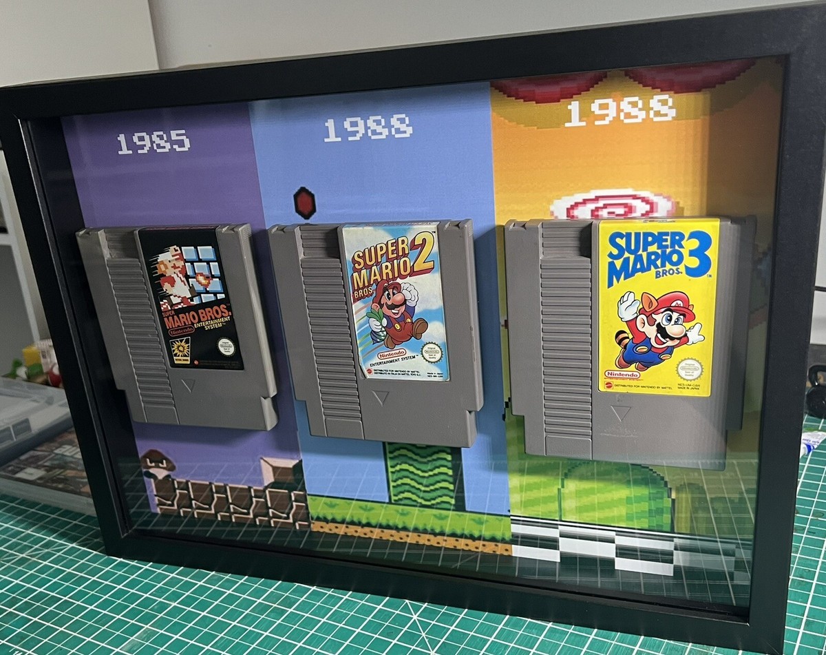 Super Mario Bros Trilogy Nintendo Frame Wall Art