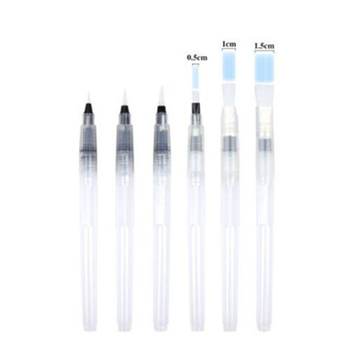 6Pack Refillable Pilot Watercolor Pencil Water Colour Painting Pen Brushes Tool - Afbeelding 1 van 13
