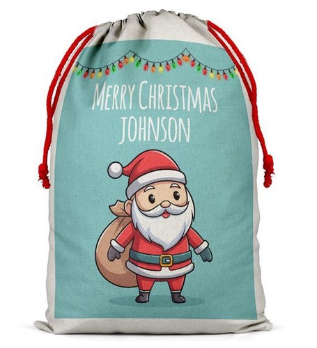 Personalised Christmas Sack Santa Bag Xmas Boy Girl Gift Stocking Bag 164 - Picture 2 of 5