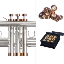 Bach Trumpet Trim Kit. KGUBrass. MEDIUM Caps. Raw Brass. TKMB109