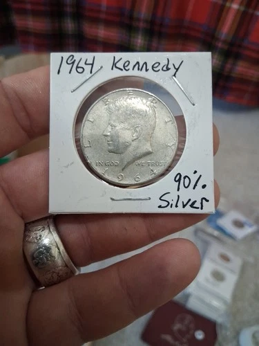 90% Silver 1964 JFK Half Dollar Average Circulated