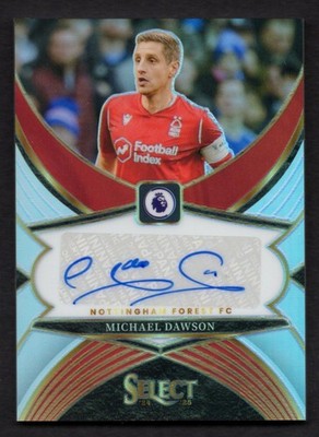 2024-25 Panini Select Premier League Michael Dawson Auto Prizm Notts Forest