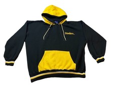 Vintage 90s Starter Pittsburgh Steelers Script Hoodie Sweatshirt NFL XL