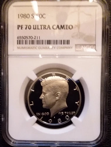 1980-S NGC PF70 ULTRA CAMEO KENNEDY HALF DOLLAR ** TOP POP PERFECT UCAM PROOF **