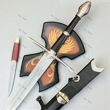Targa Strider Ranger Spada di Aragorn Medievale Premium Edizione Limitata LOTR HIM