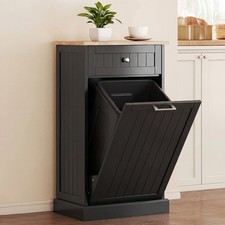 Kitchen Tilt Out Trash Bin Cabinet, Free Standing Recycling Cabinet