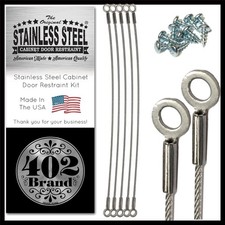 Stainless Steel Cabinet Door Restraint Kit - Adjustable Limit Swing for Safe ...