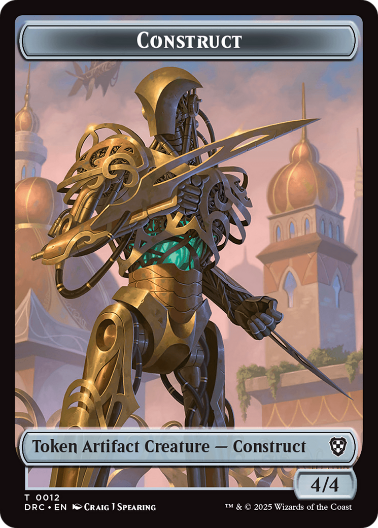 CONSTRUCT TOKEN x4 mtg NM-M Commander Aetherdrift 4 Token | eBay