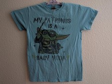 Mens T-Shirt S Blue Baby Yoda Grogu The Mandalorian Star Wars Harry Potter