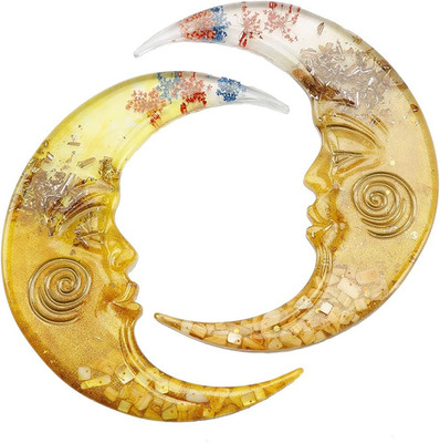 Large Moon Silicone Molds, 2 Pack Crescent Moons Epoxy Resin Molds for Room Deco