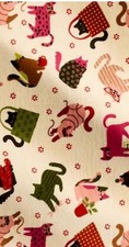Vera Bradley Throw Blanket HERDING CATS In SEED PEARL 50" x 80" NWT