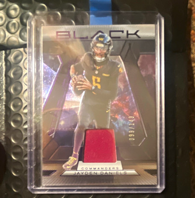 2025 Panini Black Jayden Daniels Commanders #SMA-JDA Patch /149