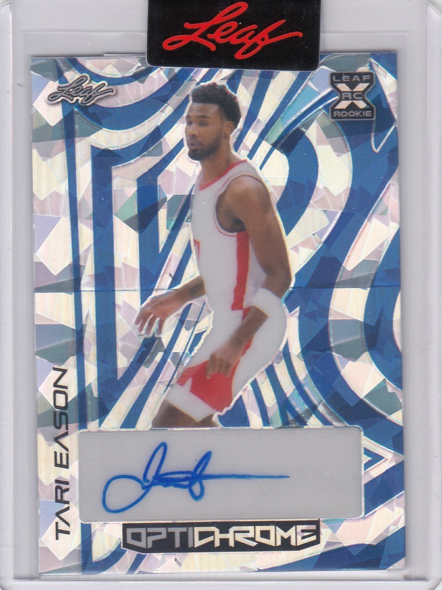 2023 Tari Eason Leaf Optichrome Blue Ice AUTO PRE PRODUCTION PROOF 1/1 - Rockets