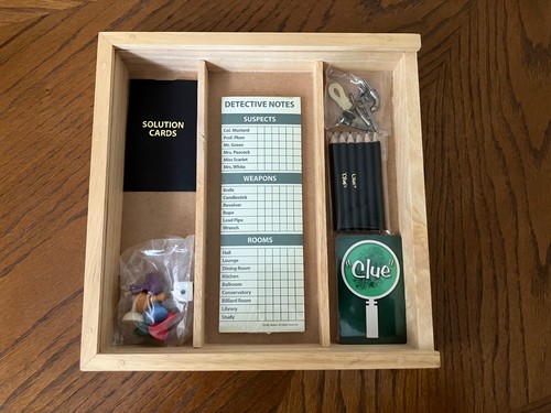 Vintage "CLUE" Board Game Wooden Box Nostalgia Series Parker Brothers - Picture 3 of 4